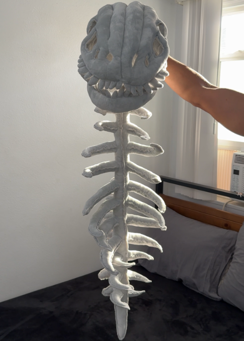 Halloween Dinosaur Skeleton Plush Headgear