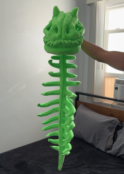 Halloween Dinosaur Skeleton Plush Headgear