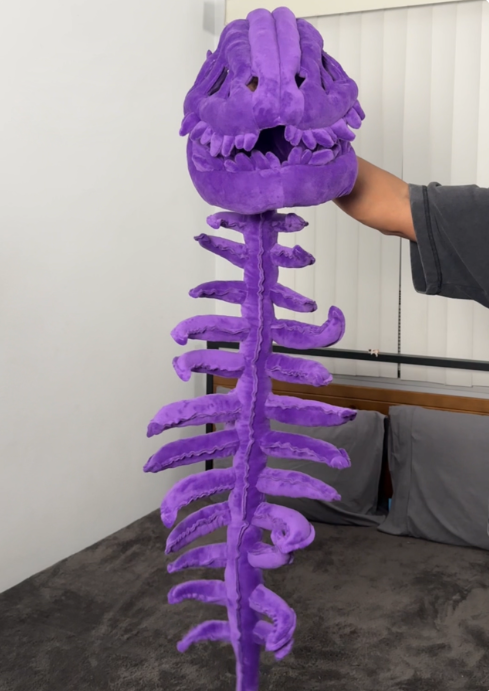 Halloween Dinosaur Skeleton Plush Headgear