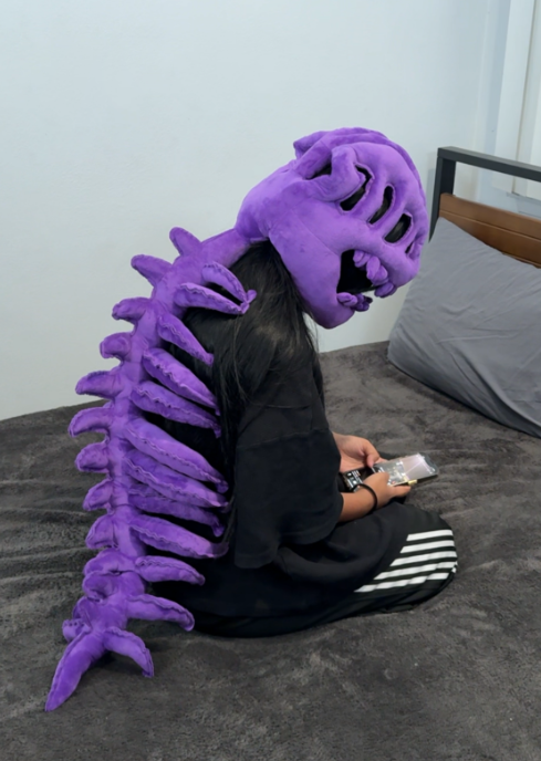 Halloween Dinosaur Skeleton Plush Headgear