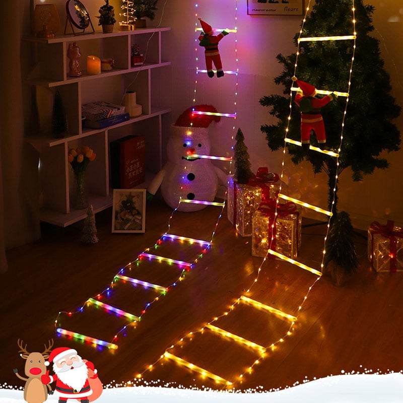 Santa Claus LED Ladder Light