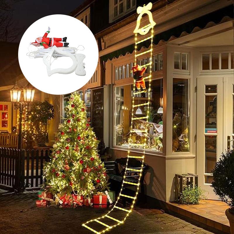 Santa Claus LED Ladder Light