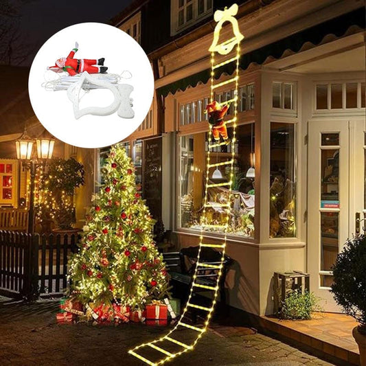 Santa Claus LED Ladder Light