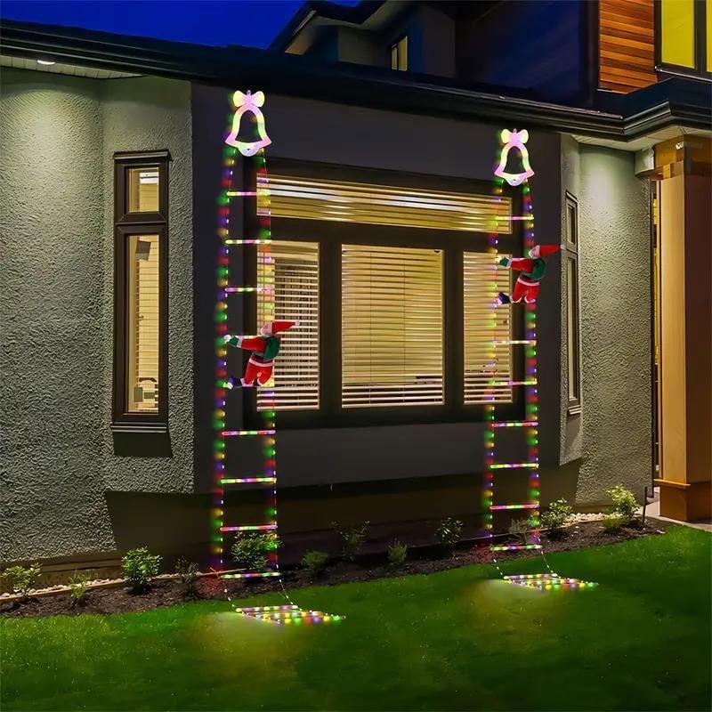 Santa Claus LED Ladder Light