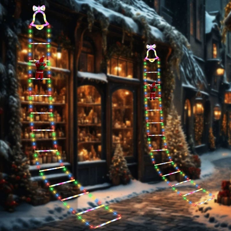 Santa Claus LED Ladder Light