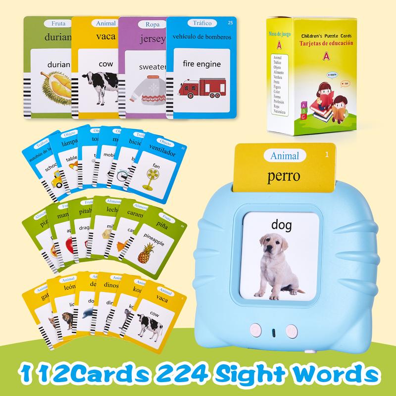 Talking Flash Card Toy for Kids with 224 Sight Words - Educational Language Learning Toy