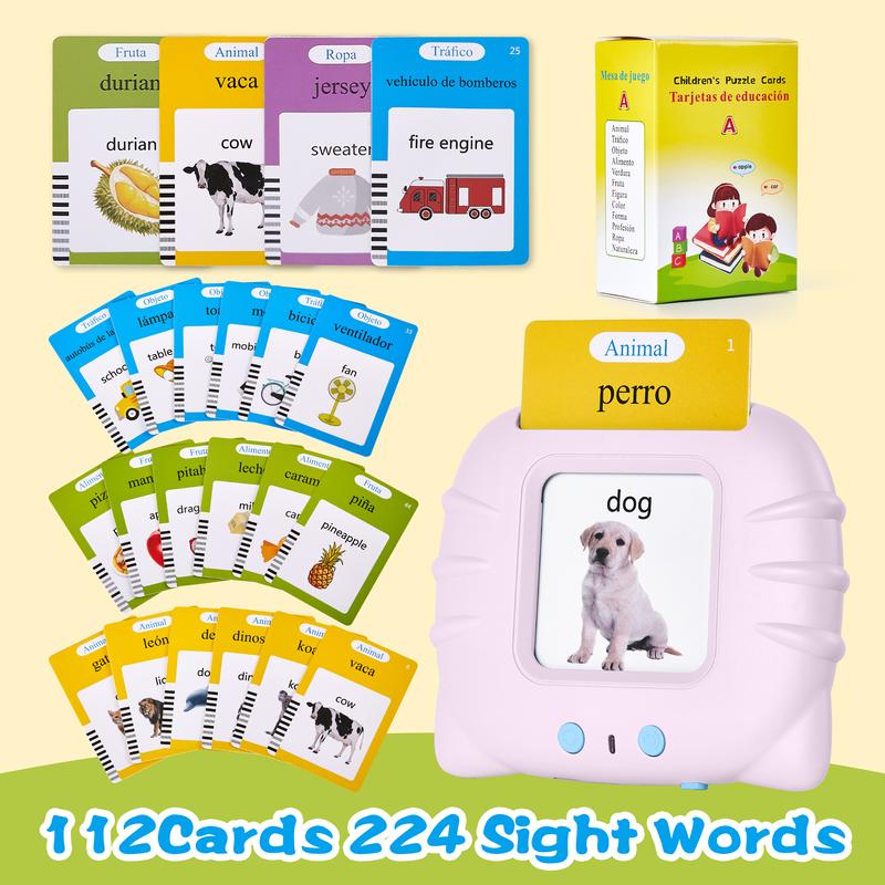 Talking Flash Card Toy for Kids with 224 Sight Words - Educational Language Learning Toy