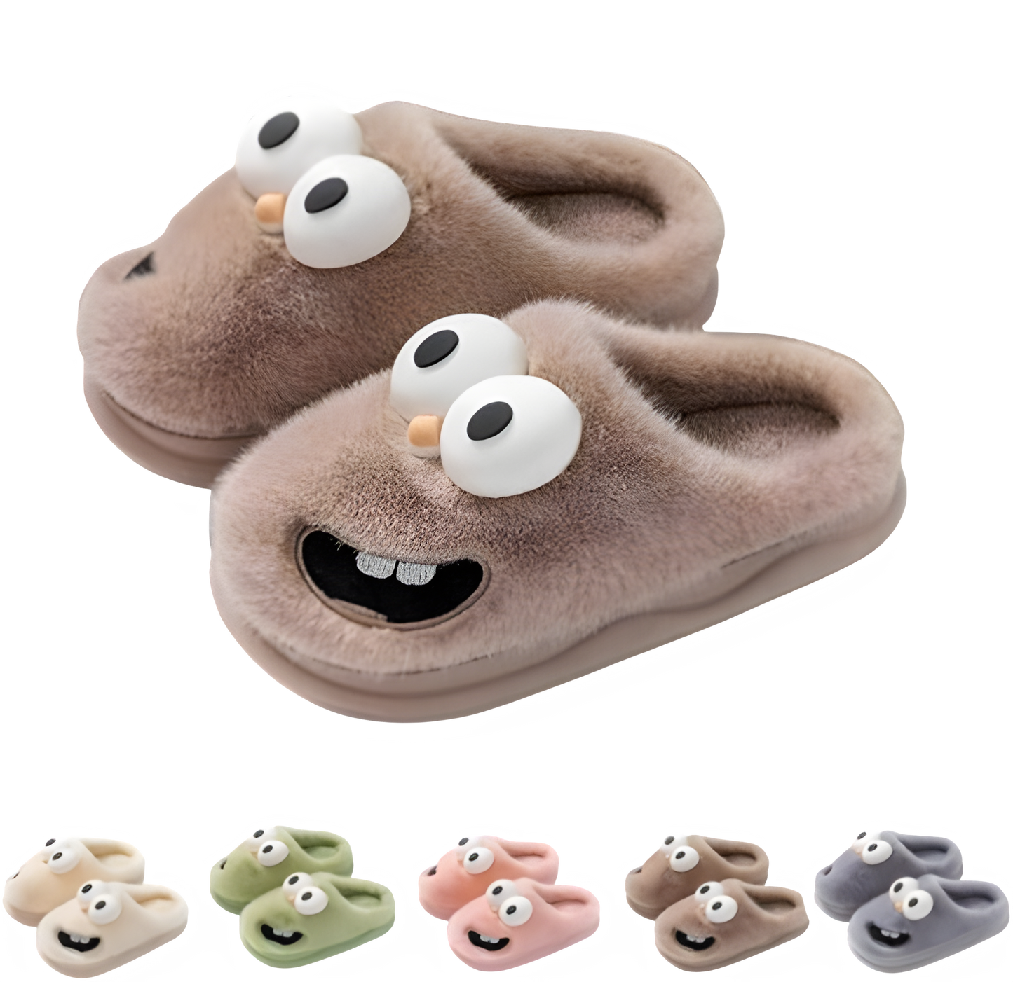Plush Kissing Slippers
