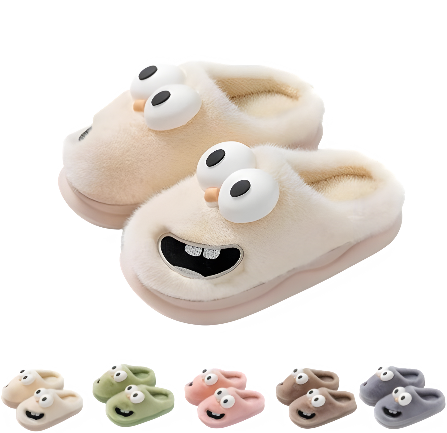 Plush Kissing Slippers
